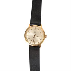 Rotary 9ct gold manual wind wristwatch, with subsidiary seconds dial, hallmarked and a gold-plated and stainless steel Rotary manual wind wristwatch