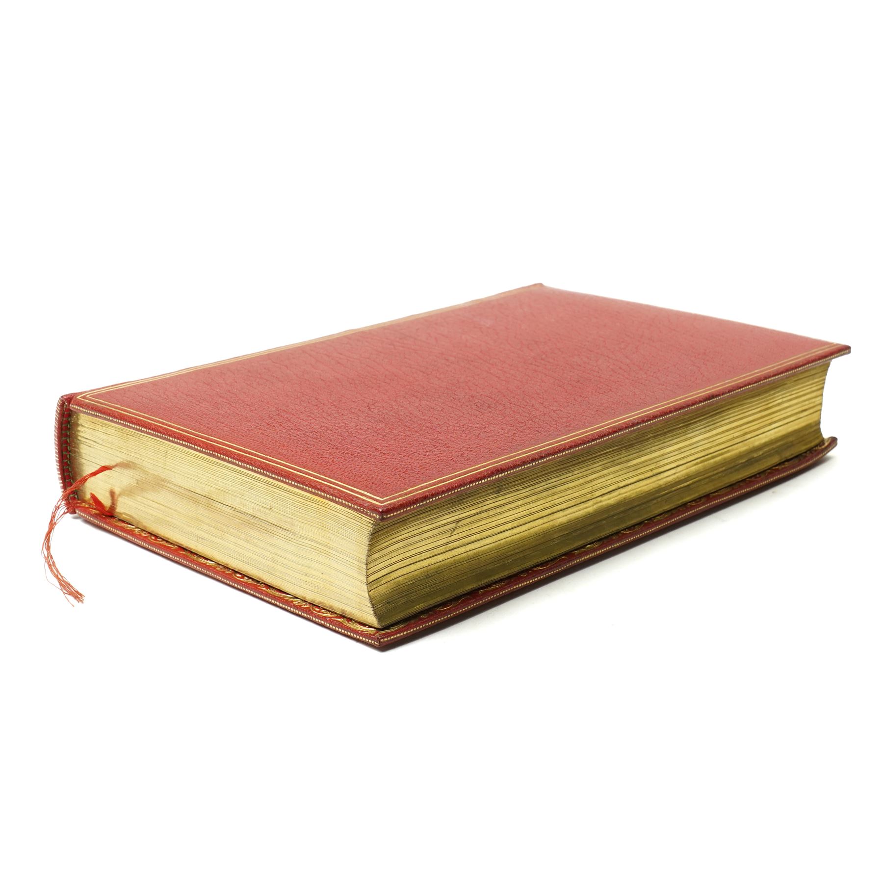 Nimrod (Apperley, Charles) -  'The Life of a Sportsman' published Rudolph Ackermann 1842 first edition , hand coloured plates by Henry Alken, all edges gilt, rebound in red and gilt leather by Bayntun Riviere, Bath