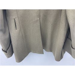 WW2 French Artillery Officer's greatcoat; bears label 'P. Vauclair 40 Boul. du Montparnasse Paris (inscribed to) Mr. Babin Le 17/4/40 No.674'