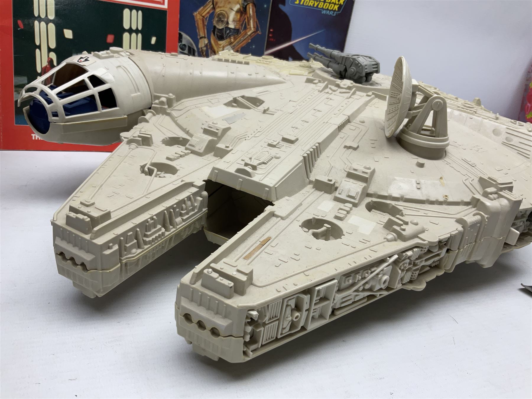 Star wars - Kenner Millenium Falcon spaceship with De Agostini boxed smaller model; X-Wing Fighter; and three story books on the original trilogy of films; together with other TV/Film related spacecraft; Mamod steam roller; assorted unboxed and playworn die-cast models etc