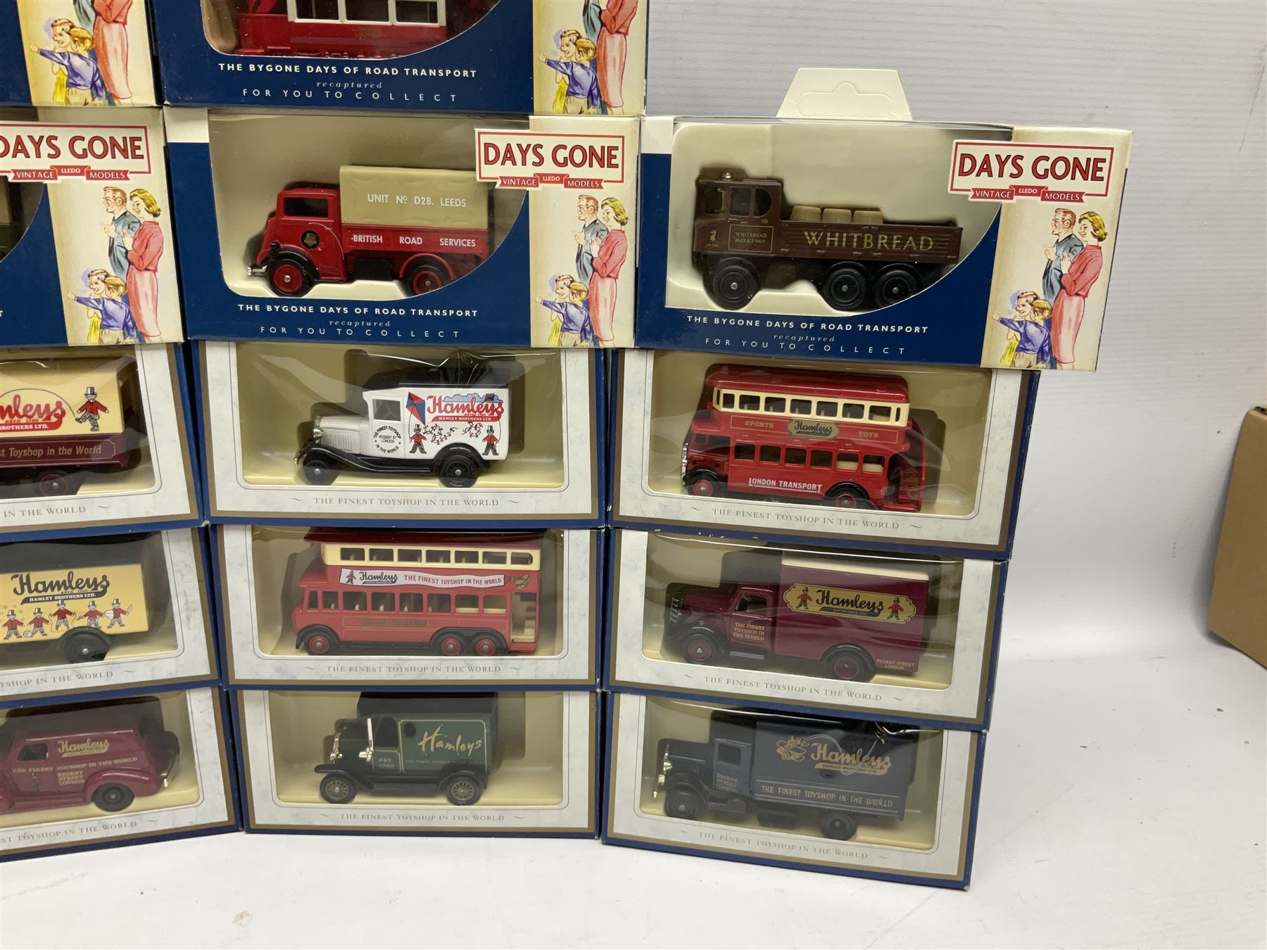 Collection of Days Gone/ Lledo die-cast models including eighteen The Bygone Days of Road Transport, twenty-three Days Gone and twenty-one Hamleys, all boxed (62)