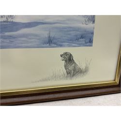 After Alan Ellison, limited edition colour print 'Working Springers' no.178/750 signed on the mount 43 x 59cm; and seven colour prints after Nigel Hemming of game birds and gun dogs; all framed (8)