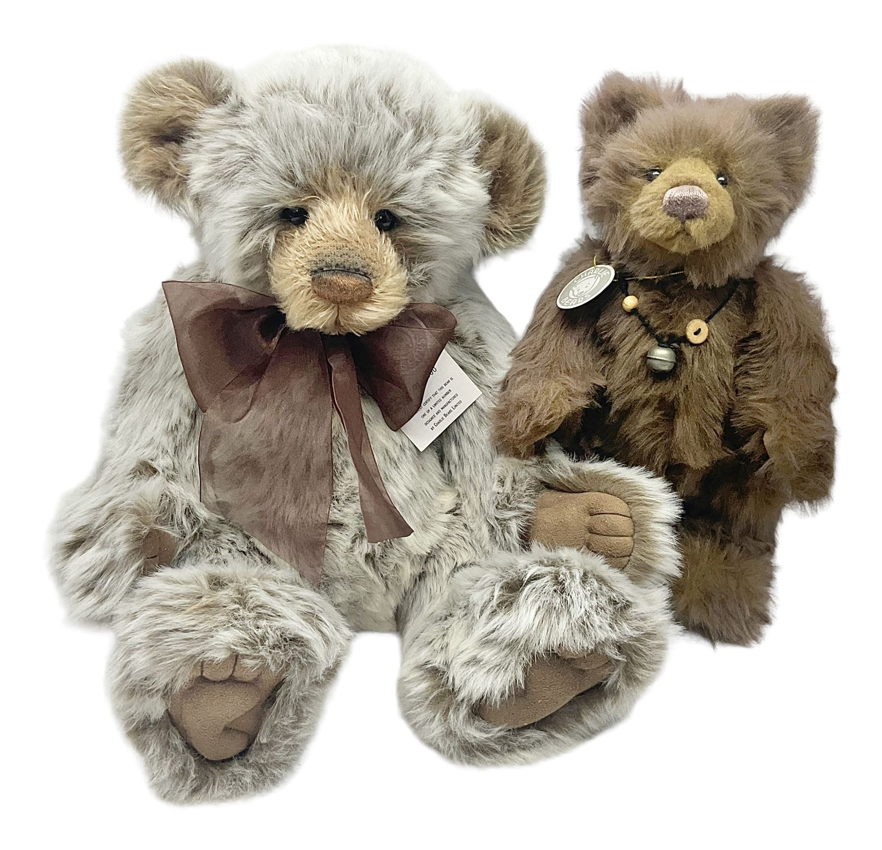 Two Charlie Bears - CB114040B William IV teddy bear, from the 2011 Charlie Bears Plush Collection, limited edition No.3263/4000; H50cm; and CB083796 Kelsey; both designed by Isabelle Lee and with original tags (2)

