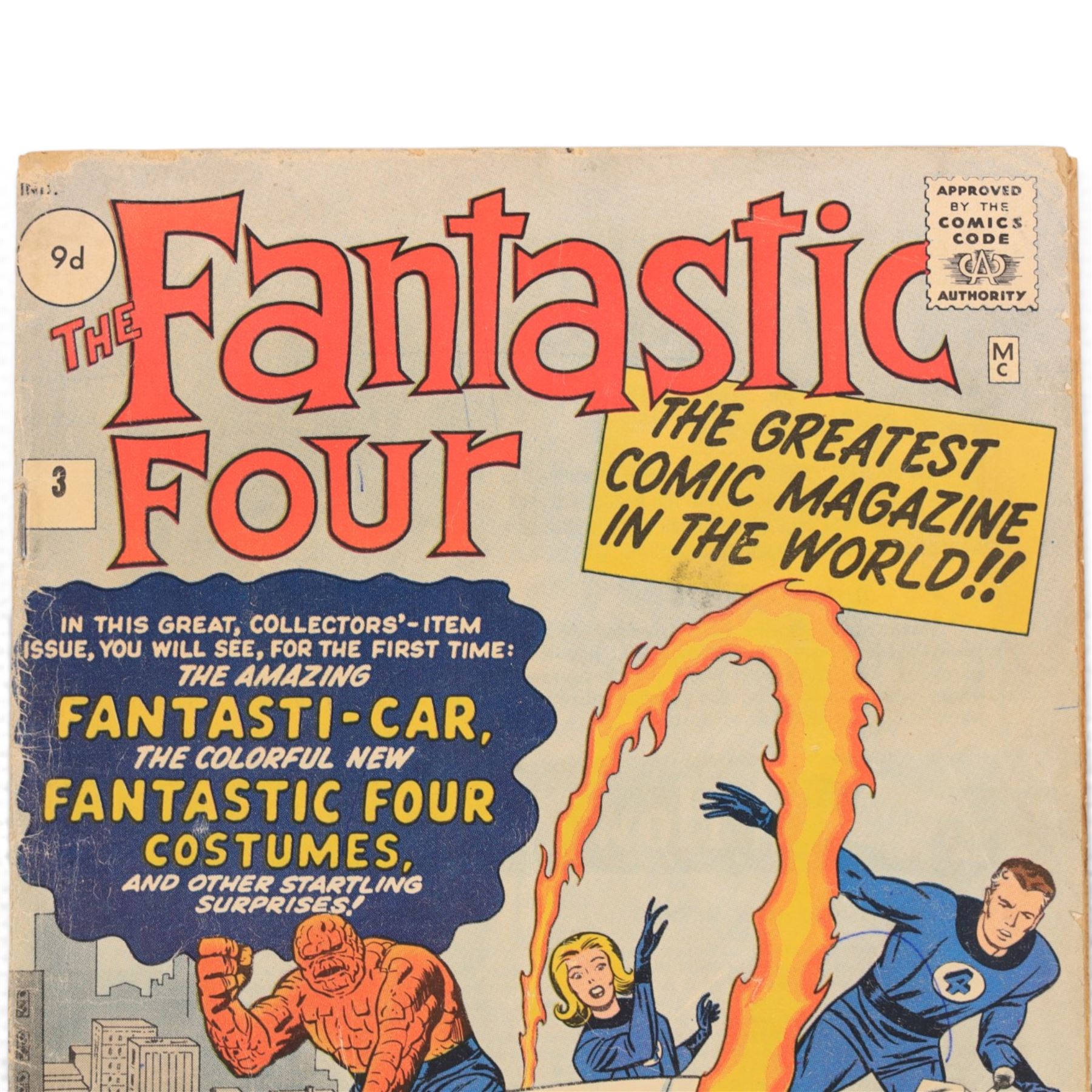 Marvel Silver Age 1962 'The Fantastic Four' issue #3