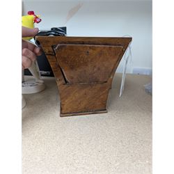 Victorian walnut stereoscope and a collection of slides, including travel, street scenes and landmarks