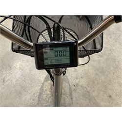 Alpine electric tilt trike - power assisted with throttle (no need to pedal), 15.5mph with 40 mile range, only 37 miles from new, silver finish, removable battery with charger, YoungDo gell seat with cover, £2749 new.