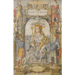 John Speed (British 1552-1629): Frontispiece for the 'Poly-Olbion' by Michael Drayton, 17t...