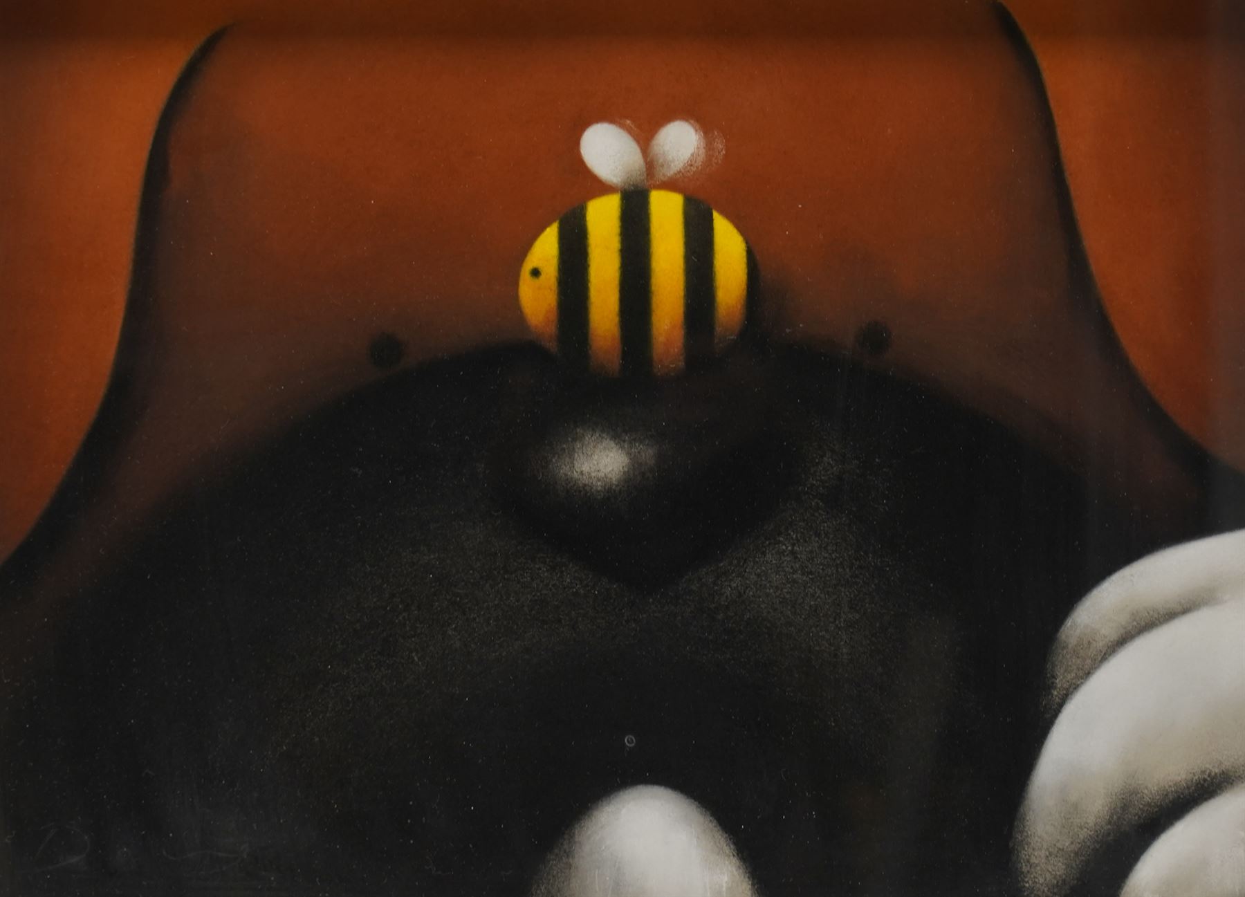Doug Hyde (British 1972-): Dog and Bee, pastel signed, inscribed verso 36.5cm x 50cm 