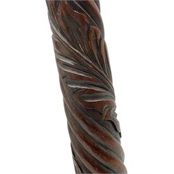 Mahogany rope twist jardiniere stand (H98cm); George III mahogany fold-over tea table (H75cm); occasional table with sectioned drawer (H72cm, W49cm, D37cm); upholstered stool (4)