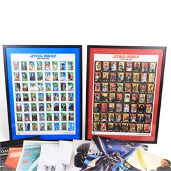 Collection of Star Wars posters, including two vintage 1970s/80s examples, PlayStation, Pepsi, door posters, special edition three film door scroll posters, DVD posters, Storm Trooper door poster, etc, vintage Alien poster and two framed Star Wars Heroes and Villains playing card posters