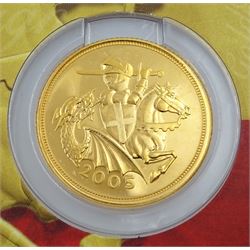 Queen Elizabeth II 2005 gold full sovereign coin