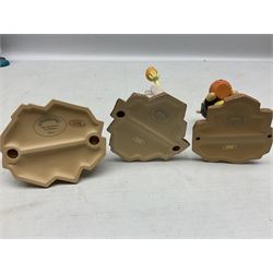 Collection of eight Disney Pooh and Friends figures, comprising Hip, hip Poohray for birthdays, Tricks and treats for someone sweet, We'll share forever whatever the weather, Thanks for being a Caring Sort of Bear, Now it's perfect just like you, Have a red-shirt red letter day, Life is sweet and I love you Mama, all with boxes