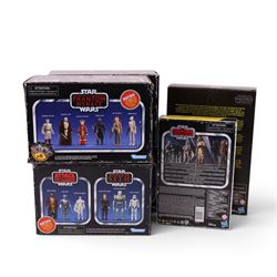 Hasbro Kenner Retro Collection six figure sets, comprising The Phantom Menace x 2, Attack of the Clones/Revenge of the Sith and The Acolyte collections, together with Hasbro Kenner Bounty Hunters 40th Anniversary Edition two figure set and Hasbro Kenner Retro Collection Empire Strikes Back Special two-figure set, all boxed 