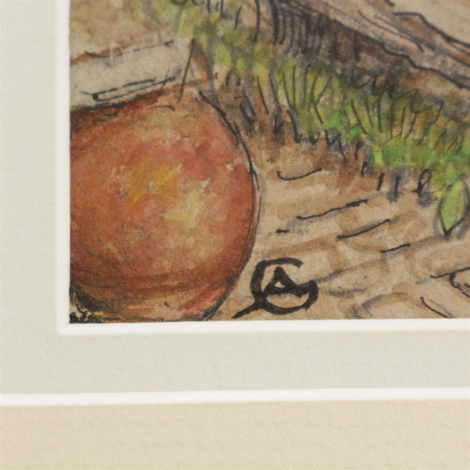 Albert Goodwin (British 1845-1932): Clovelly - Cornwall, watercolour signed with monogram 13cm x 19cm 
Notes: with Fine Art Society receipt. 