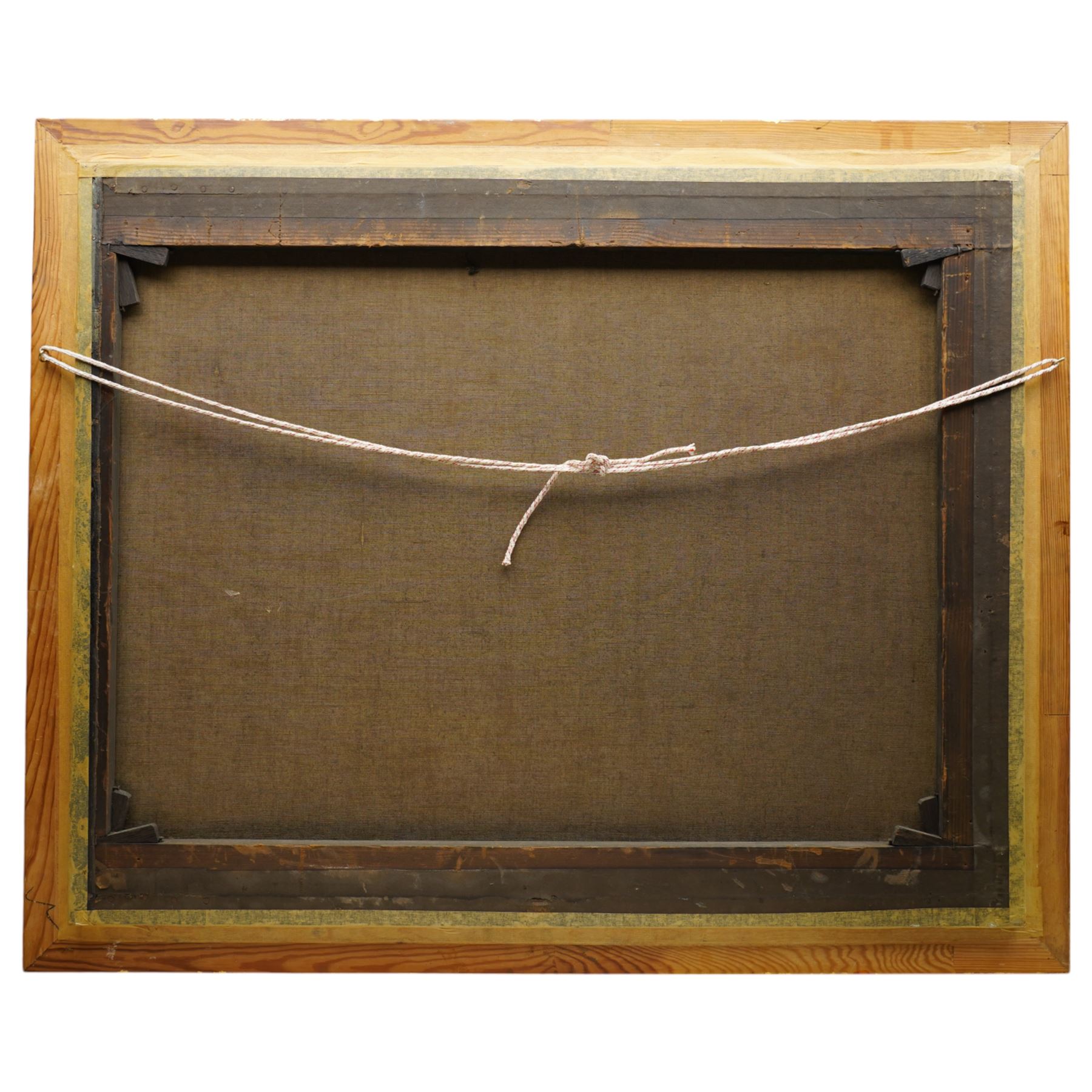 Grand Tour School (Late 18th century): Capriccio Tivoli Landscape with a Roman Sarcophagus and Figures, oil on canvas unsigned 71cm x 90cm