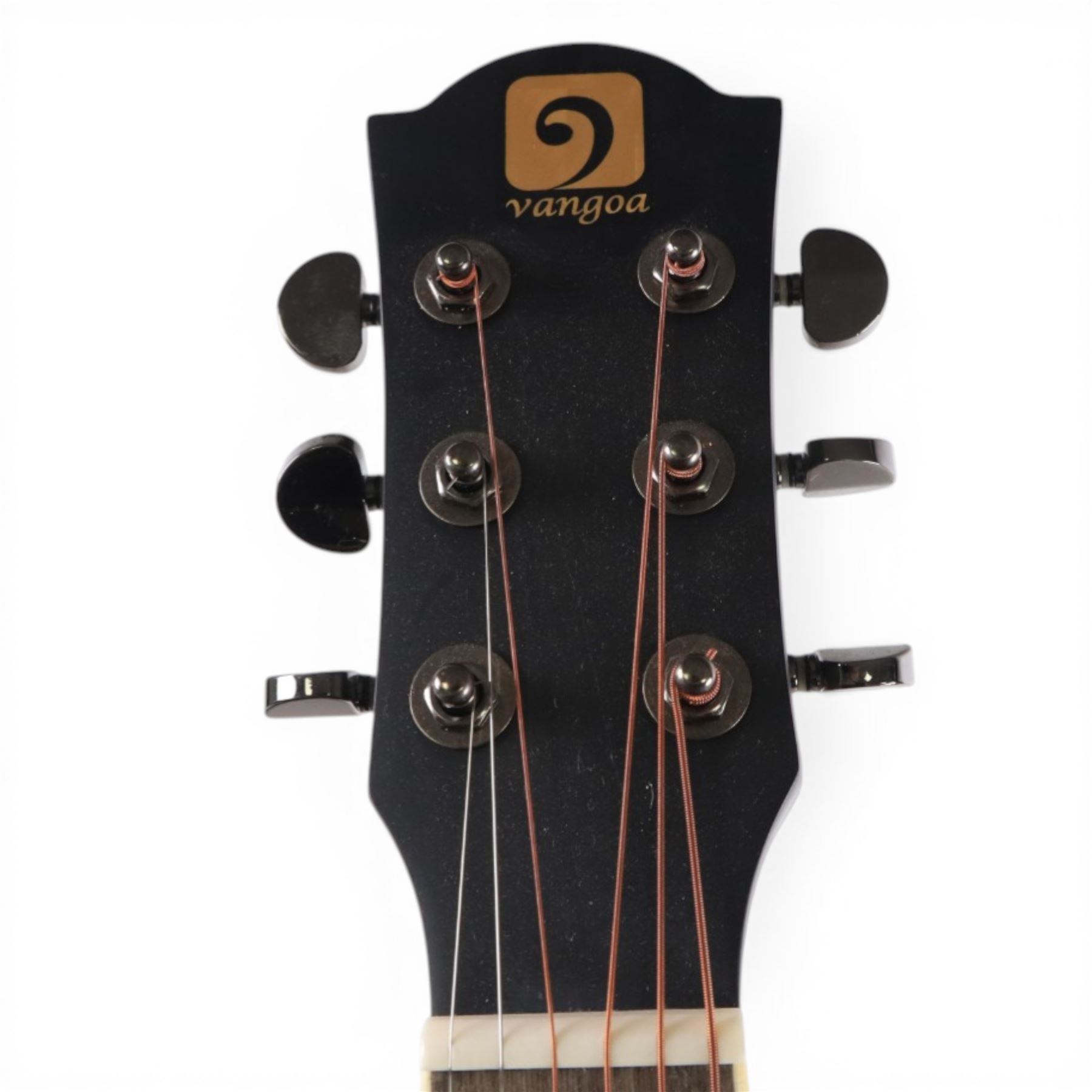 Vangoa electro-acoustic guitar model VGE-1L in soft case, together with a BM Clasico guitar 