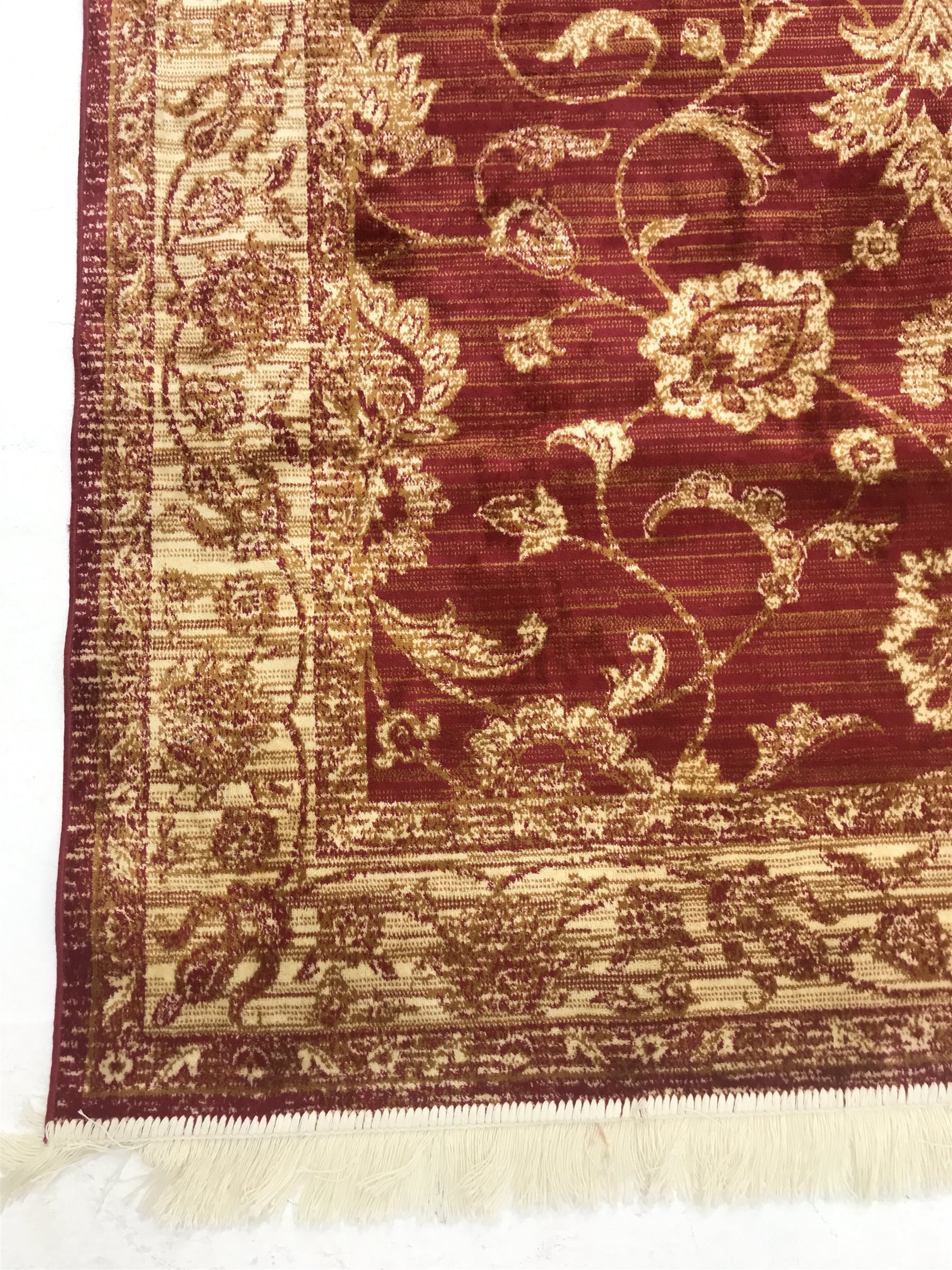 Persian red ground rug, central medallion, 187cm x 140cm The