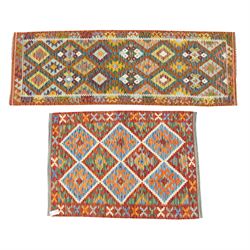 Two kilims, comprising a Chobi  flatweave Kilim runner, 239x81cm, and a Maimana flatweave ...