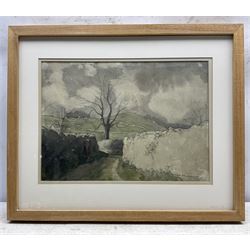 David R Anderson (British 1884-1976): 'First Light' 'Thorpe' and 'North Yorkshire Farmstead', set of three watercolours signed, titled verso max 35cm x 45cm (3)