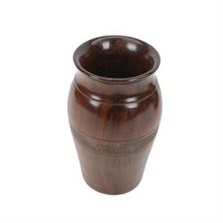 Tureen Lignum vitae vase, together with Carlton Ware ginger jar and cover