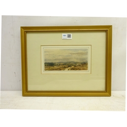  Attrib. William Collins RA (British 1788-1847): 'Bagshot Heath', watercolour unsigned 9cm x 17cm  