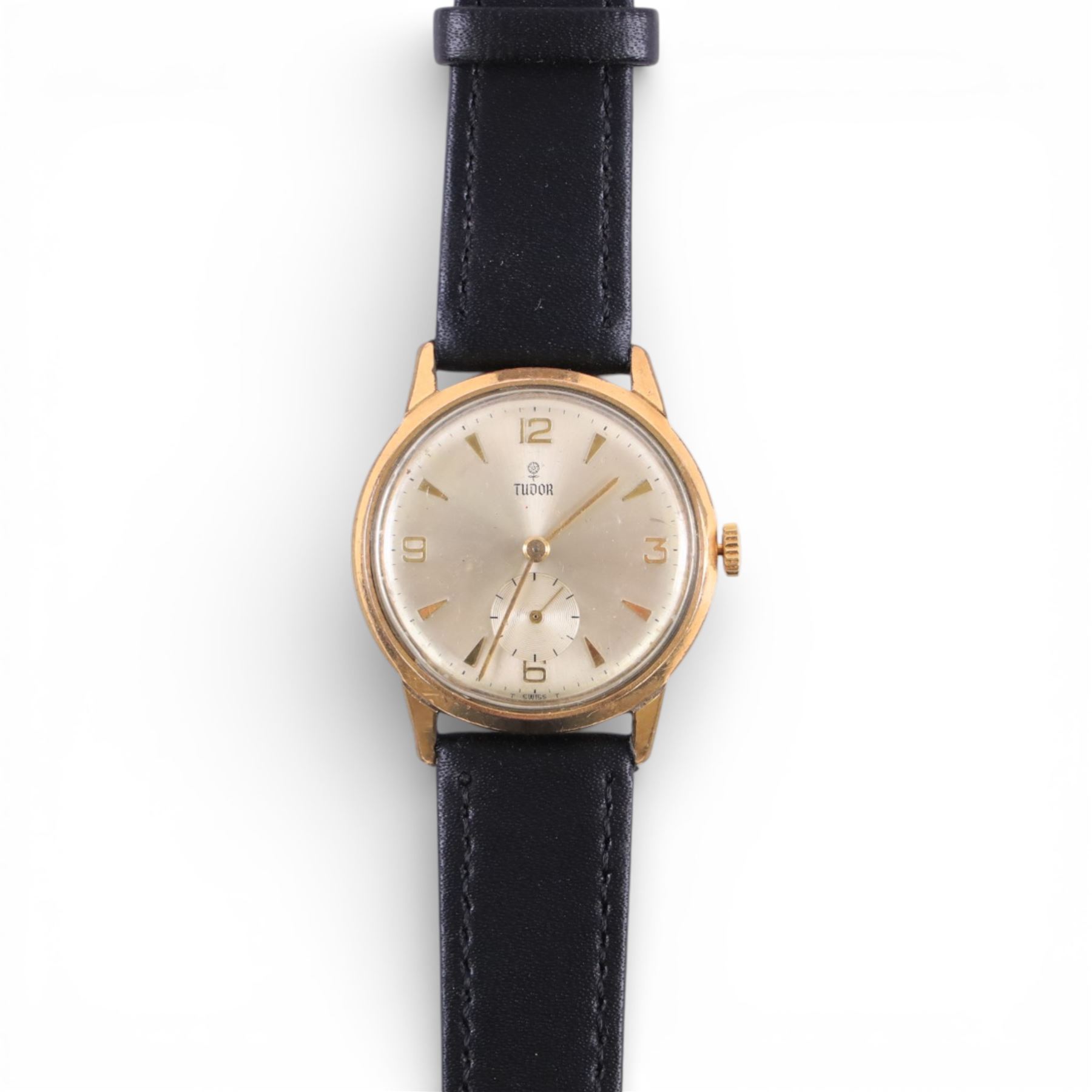 Six wristwatches including Zenith manual and automatic, two Tudor, Omega and a Tudor manual in an Elgin Ordnance Department USA case