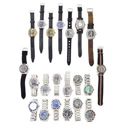 Boctok twenty-one stainless steel wristwatches including Ampibia, Komandirskie and divers,...