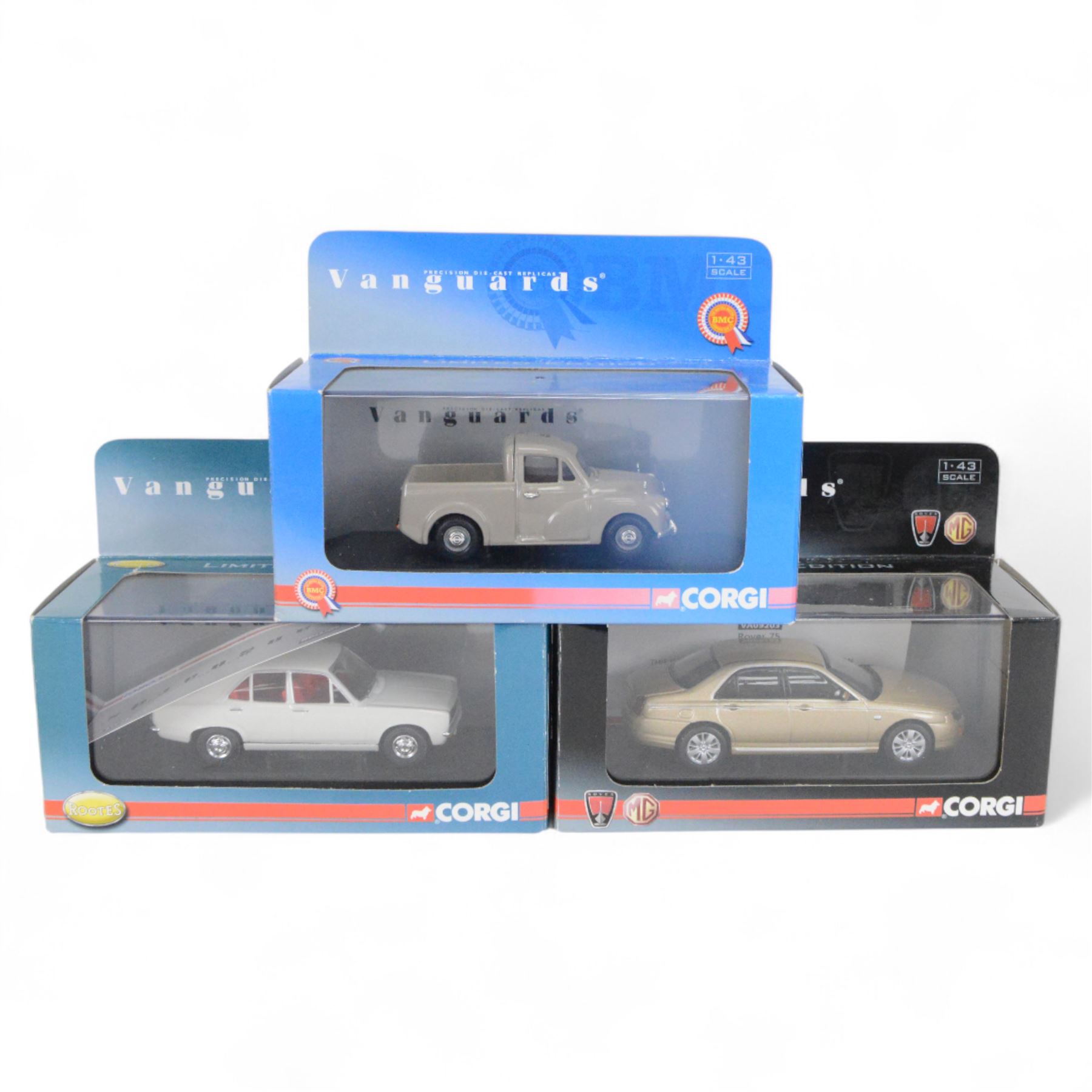 Ten limited edition Vanguards by Corgi and Lledo 1:43 scale