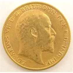  King Edward VII 1907 gold half sovereign  