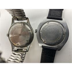 Paul Buhre RotoDato 21 jewels automatic wristwatch and nine manual wind wristwatches including Movado, Sterling, Visconte, Roamer, Avia and Ultra