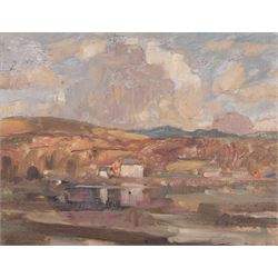 David Russell Anderson RSW (Scottish 1884-1976): 'Loch Long', oil on board, titled and att...