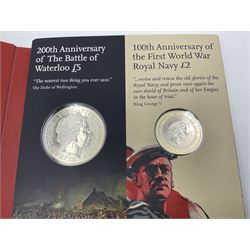 Two The Royal Mint United Kingdom Annual Coins Sets, dated 2015 and 2016, both in card folders with certificates