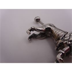 Modern silver novelty cigar cutter, modelled as a poodle, hallmarked, H4cm