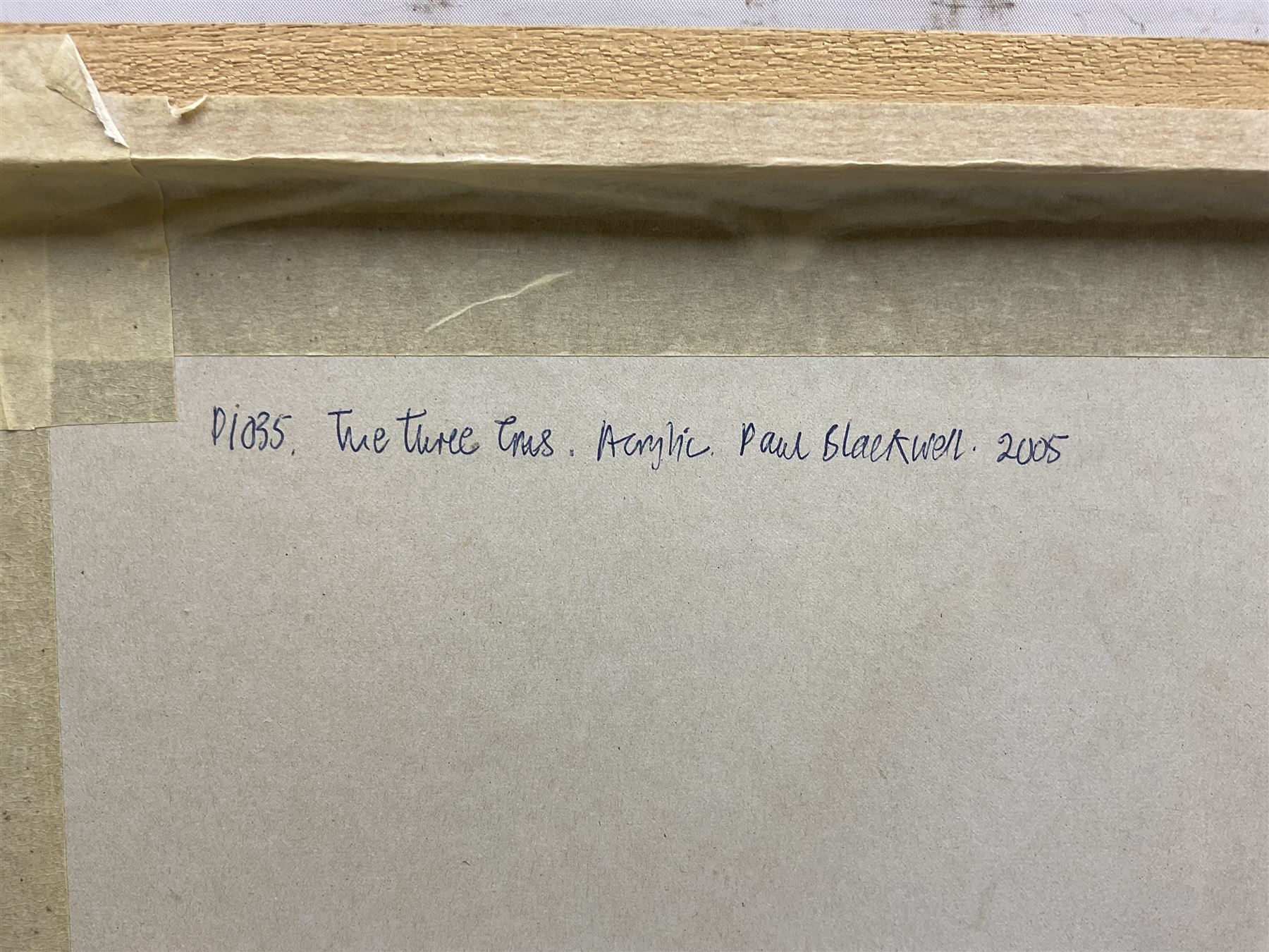 Paul Blackwell (Yorkshire Contemporary): 'The Three Trees', acrylic signed and dated '05, titled verso 29cm x 40cm  
Notes: Paul lives in Whitby and is a member of the Fylingdales Group of artists