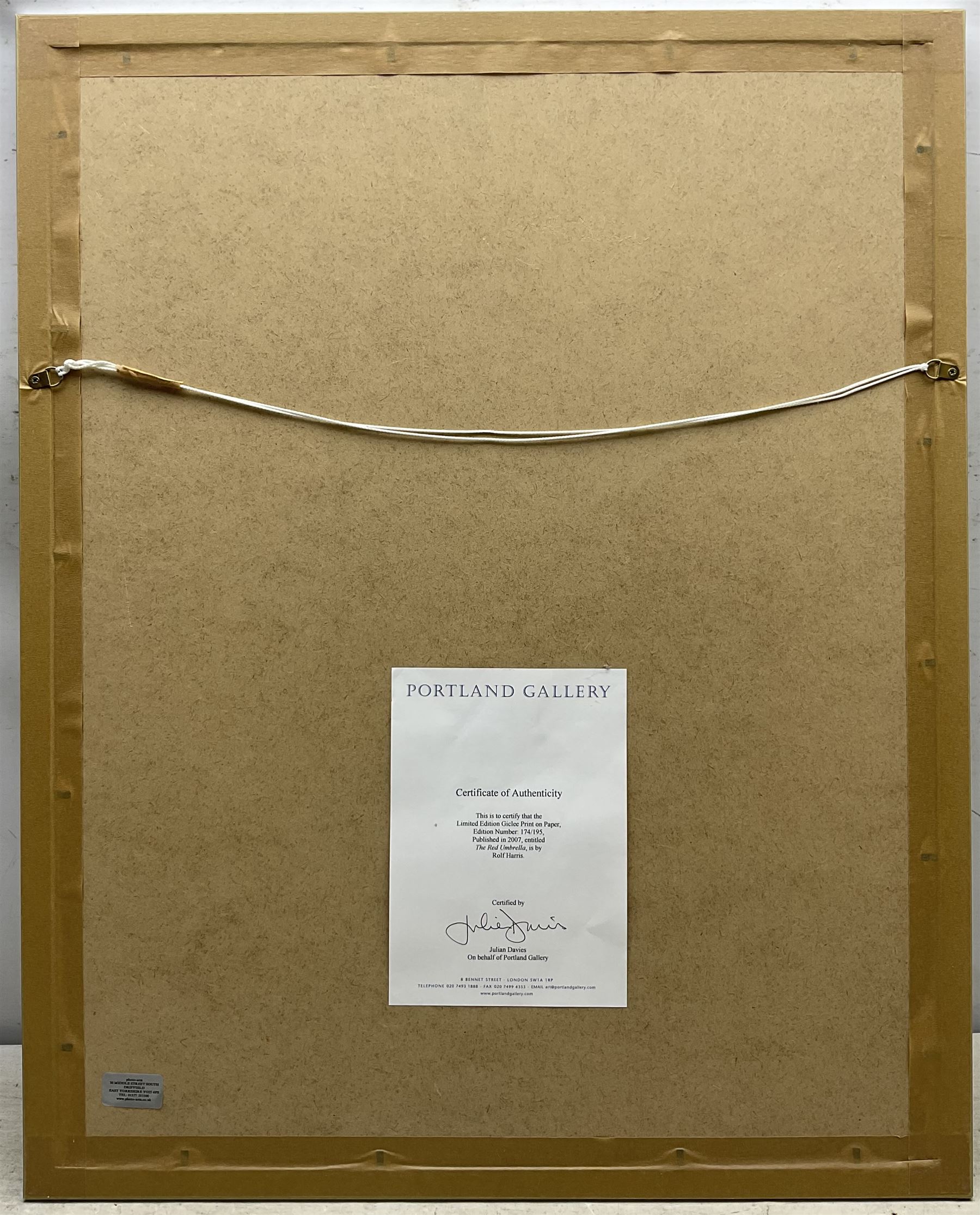 Rolf Harris (Australian 1930-): 'The Straw Hat' 'The Red Umbrella' and 'Sunset Lion', three limited edition  giclee prints signed and numbered 268/695, 175/195 and 194/345 in pencil, max 60cm x 36cm (3)