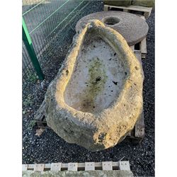 19th century unusual shaped stone trough - THIS LOT IS TO BE COLLECTED BY APPOINTMENT FROM DUGGLEBY STORAGE, GREAT HILL, EASTFIELD, SCARBOROUGH, YO11 3TX