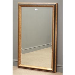  Rectangular bevel edged mirror in painted frame, W71cm, H101cm  