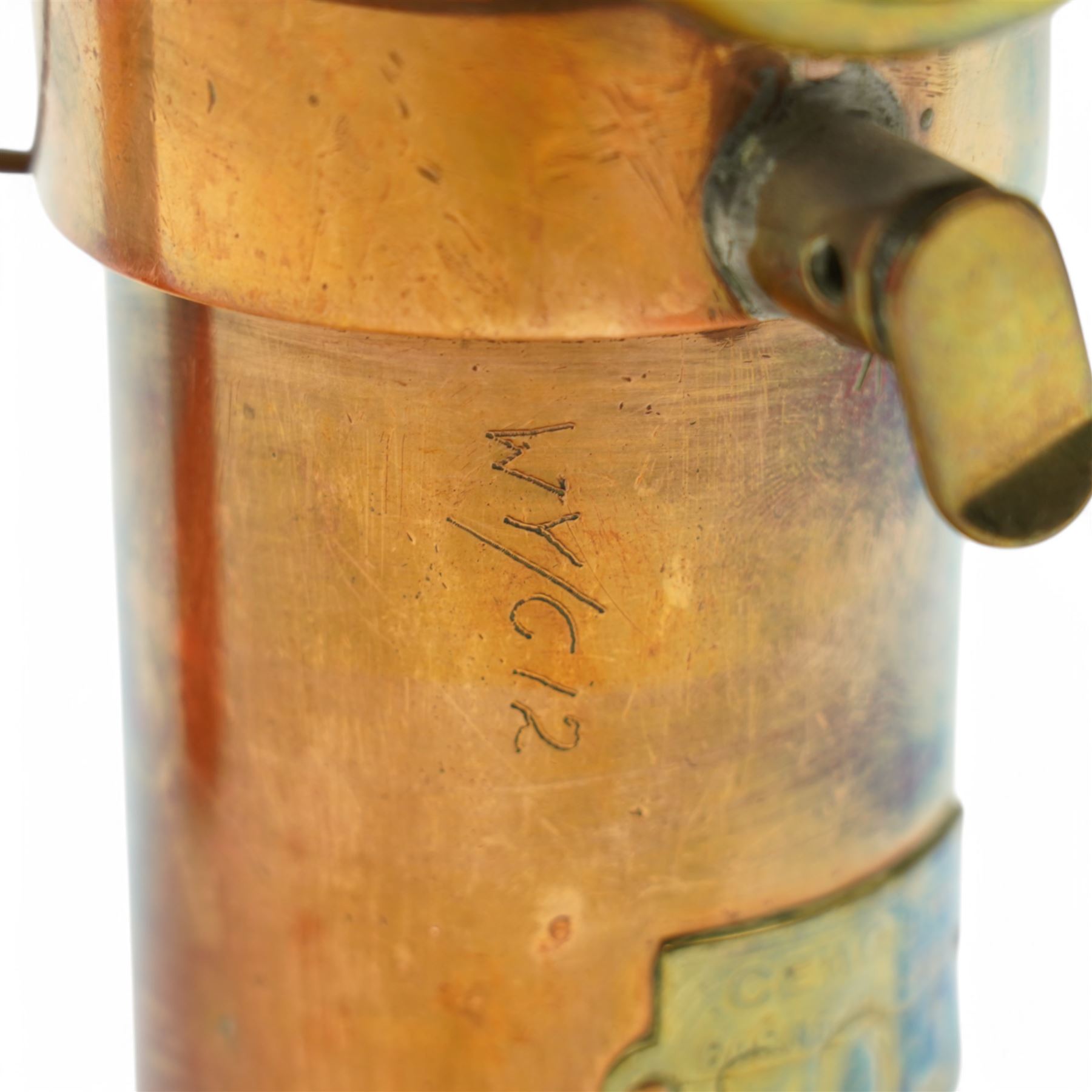 Brass miners safety lamp by CEAG Miners Supply Company Type B.E.3 H17cm 