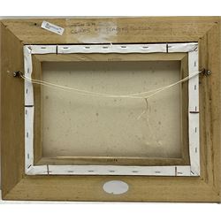 Catherine Tyler (British 1949-): 'Cliffs at Seaford - Sussex', oil on canvas signed, inscribed verso 30cm x 40cm