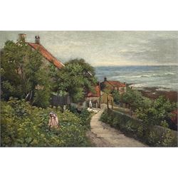 William Ashton (British 1853-1927): 'Runswick Bay', oil on canvas signed 50cm x 75cm 
