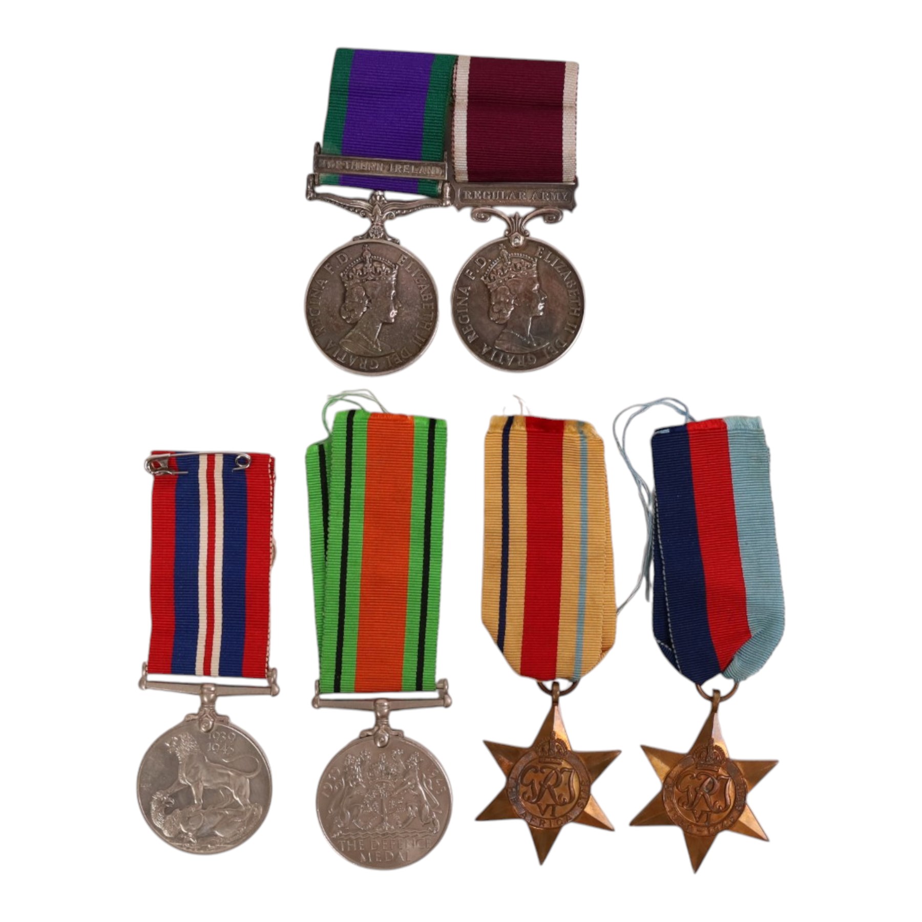 Elizabeth II General Service Medal, with Cyprus clasp, awarded to 23371324 GNR M.S.A. Head R.A, together with Elizabeth II General Service Medal, with Malaya clasp, awarded to 5020115 Jnr Tech A.G.Boswell RAF and  Queen Elizabeth II Police Long Service and Good Conduct medal, awarded to Sergt David W. Rowlands  