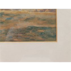 John Charles Allcot (British/Australian 1888-1973): 'RMS Naldera at Sydney', watercolour signed titled and indistinctly dated 1921?, 21cm x 27cm