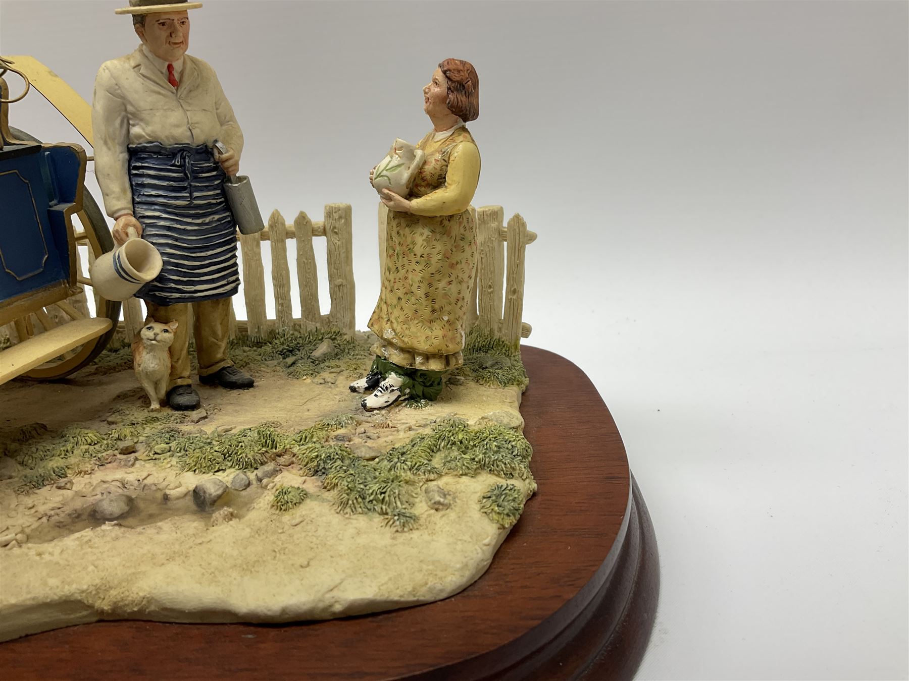 Border Fine Arts limited edition figure, Daily Delivery, model no JH103 by Ray Ayres 299/1500 on a wooden base L39cm, with certificate of authenticity. 