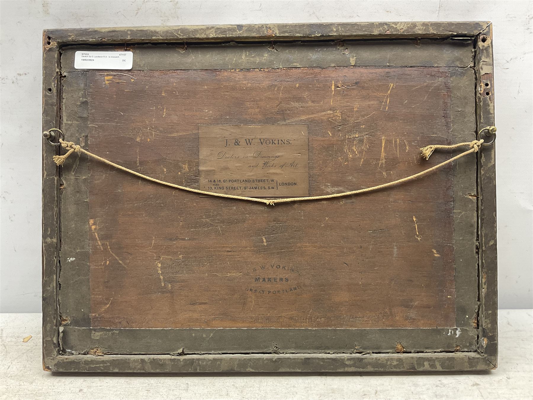 Henry Thomas Ryall (British 1811-1867) after Sir Edwin Henry Landseer (British 1802-1873): Catching a Scent, hand coloured engraving unsigned, attributed on mount 25cm x 35cm