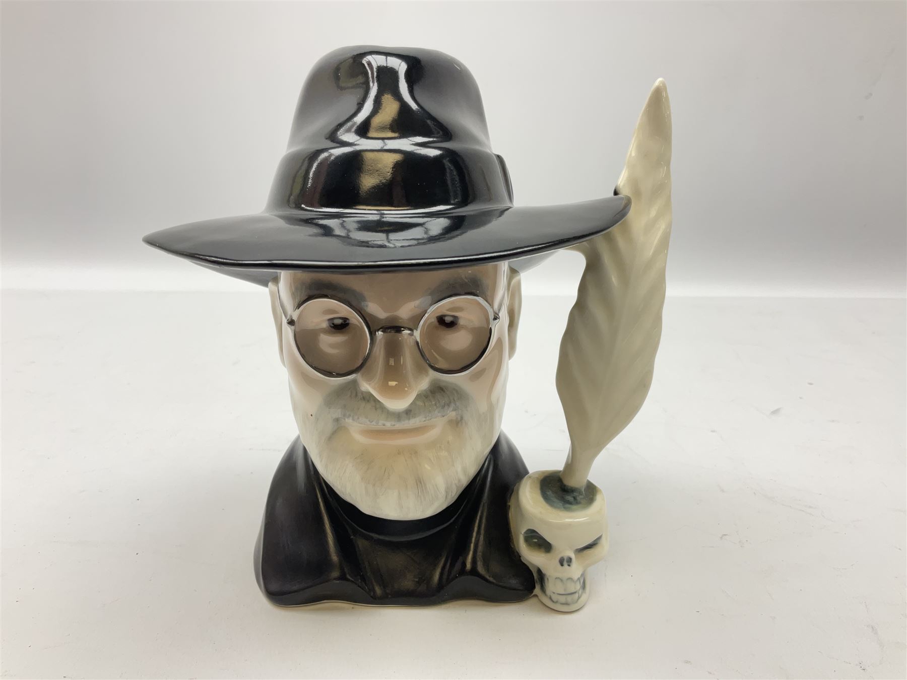 Grayshott Pottery limited edition Terry Pratchett character jug 184/1500, with certificate, H19cm