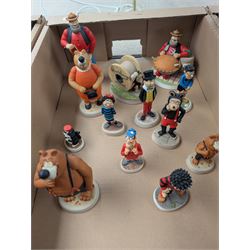 Thirteen Robert Harrod The Beano Dandy Collection figures including Biffo the Bear, Winston, Lord Snooty and Ma, Pa and Junior Bears 