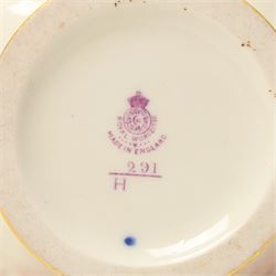 Royal Worcester Pot Pourri with pierced cover, the quatre lobed body painted with two sheep in a moorland setting by Harry Davis, date code for 1923 H17cm