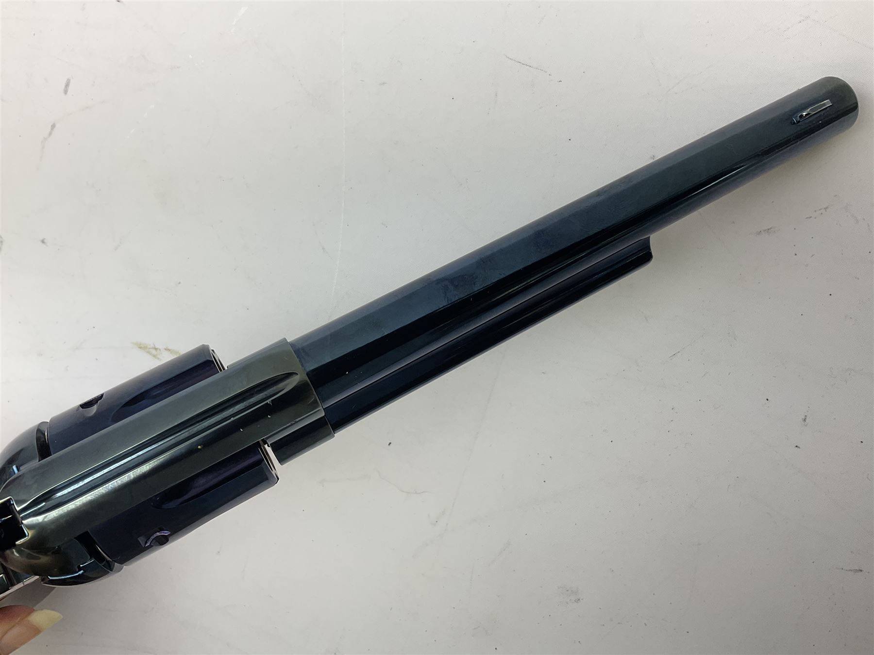 German Umarex CO2 .177 Colt Single Action Army .45 revolver, No.16L04827 L35cm overall; boxed with instructions