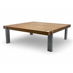 BoConcept - contemporary walnut coffee table, square top with clean lines and minimalistic...