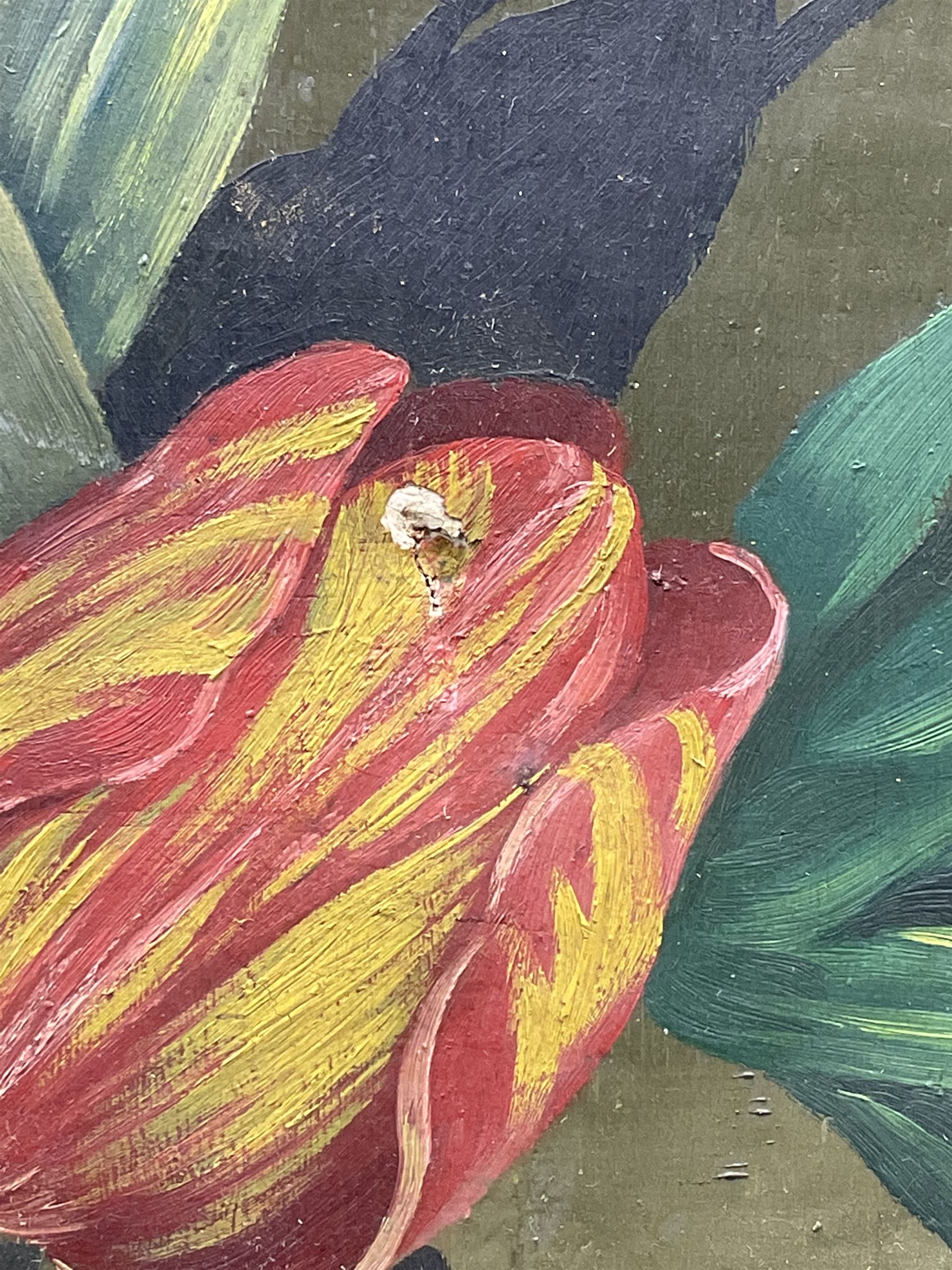 Dutch School (18th/19th century): Still Life of Flowers in a Vase, oil on canvas signed with monogram 90cm x 70cm